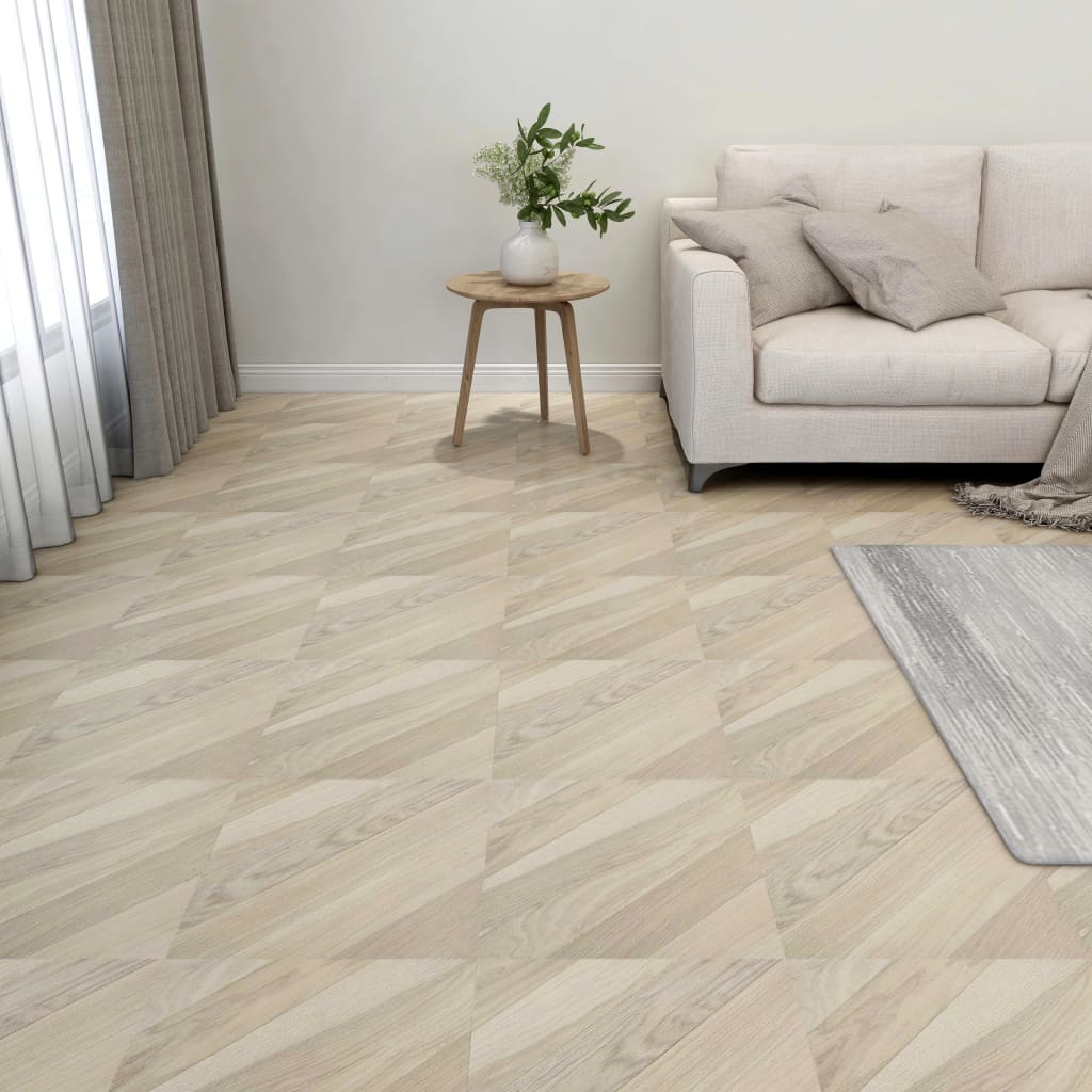 Listoni Pavimenti Autoadesivi 55 pz in PVC 5,11 m² Beige Rigati - homemem39