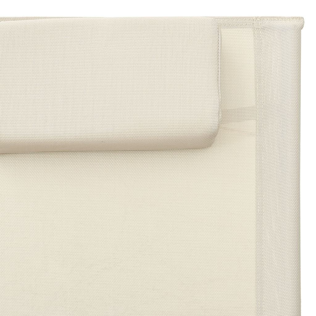 Lettini Prendisole in Textilene 2 pz Crema e Grigio - homemem39