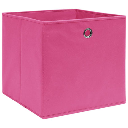 Contenitori 10 pz in Tessuto non Tessuto 28x28x28 cm Rosa - homemem39