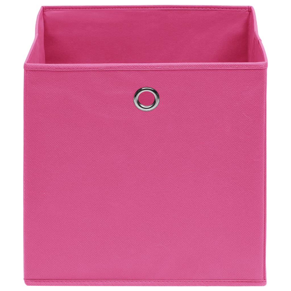 Contenitori 10 pz in Tessuto non Tessuto 28x28x28 cm Rosa - homemem39