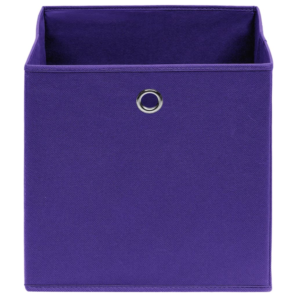 Contenitori 4 pz in Tessuto non Tessuto 28x28x28 cm Viola - homemem39