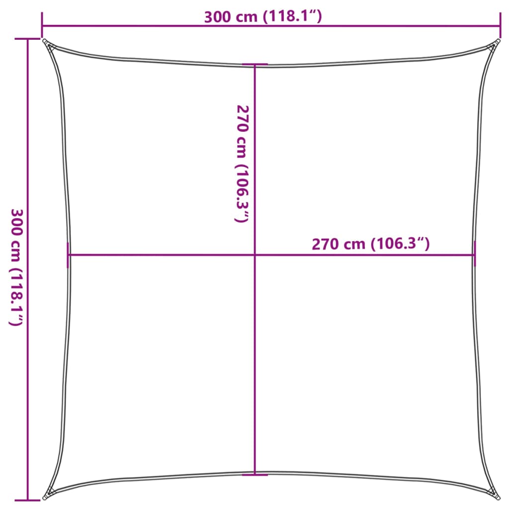 Vela Parasole 160 g/m² Antracite 3x3 m in HDPE - homemem39