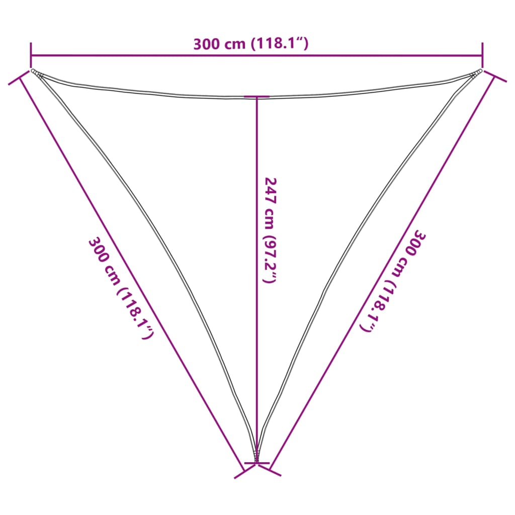 Vela Parasole 160 g/m² Antracite 3x3x3 m in HDPE - homemem39