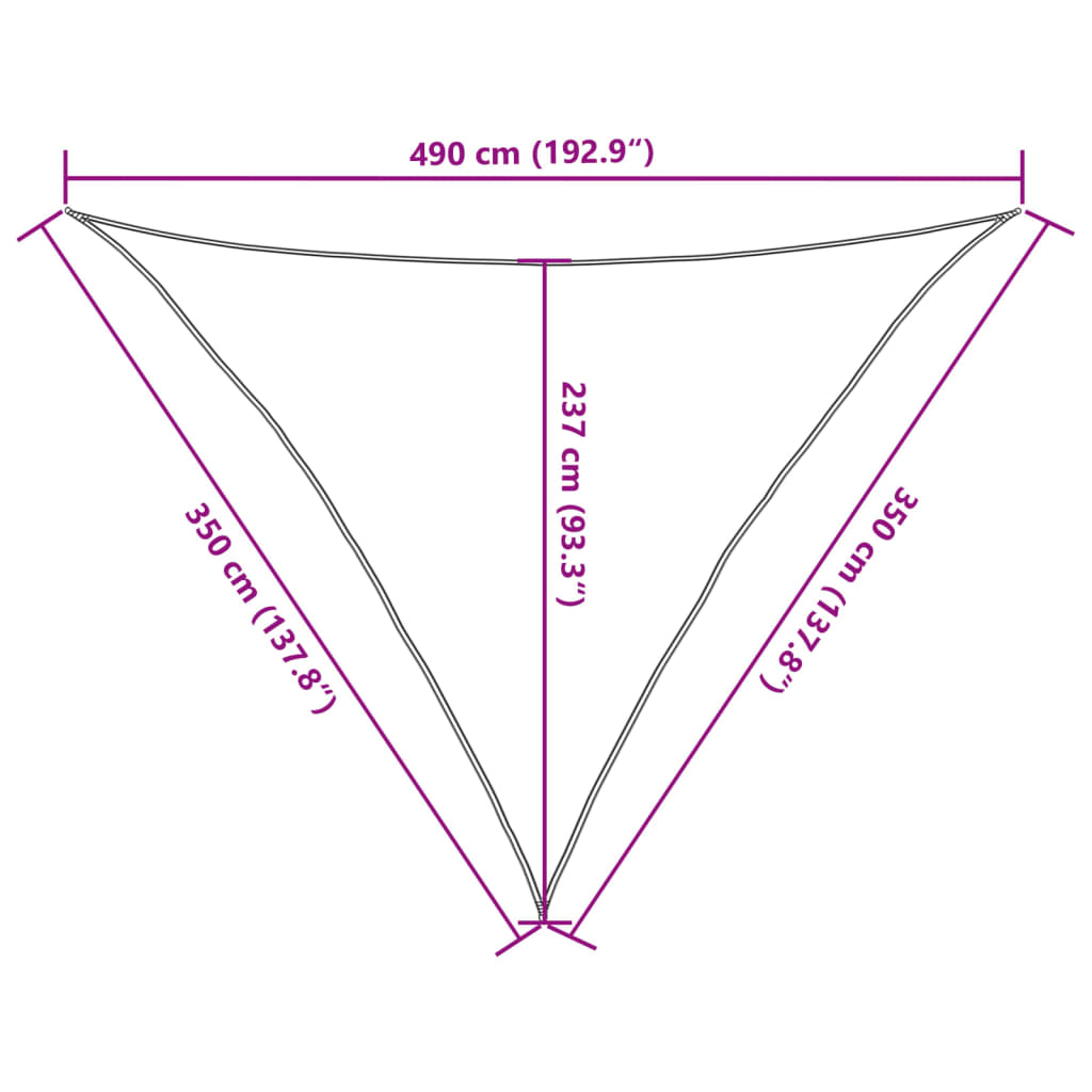 Vela Parasole 160 g/m² Antracite 3,5x3,5x4,9 m in HDPE - homemem39