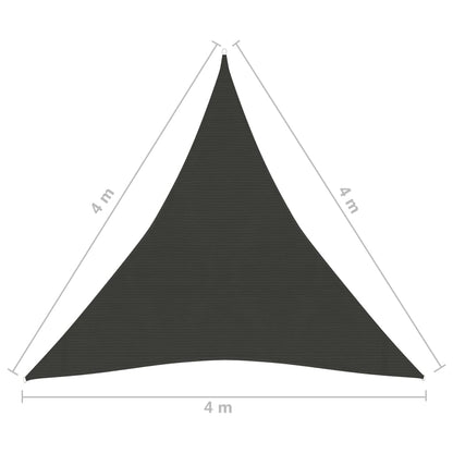 Vela Parasole 160 g/m² Antracite 4x4x4 m in HDPE - homemem39