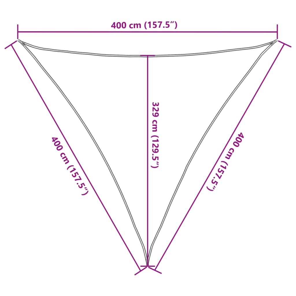 Vela Parasole 160 g/m² Antracite 4x4x4 m in HDPE - homemem39