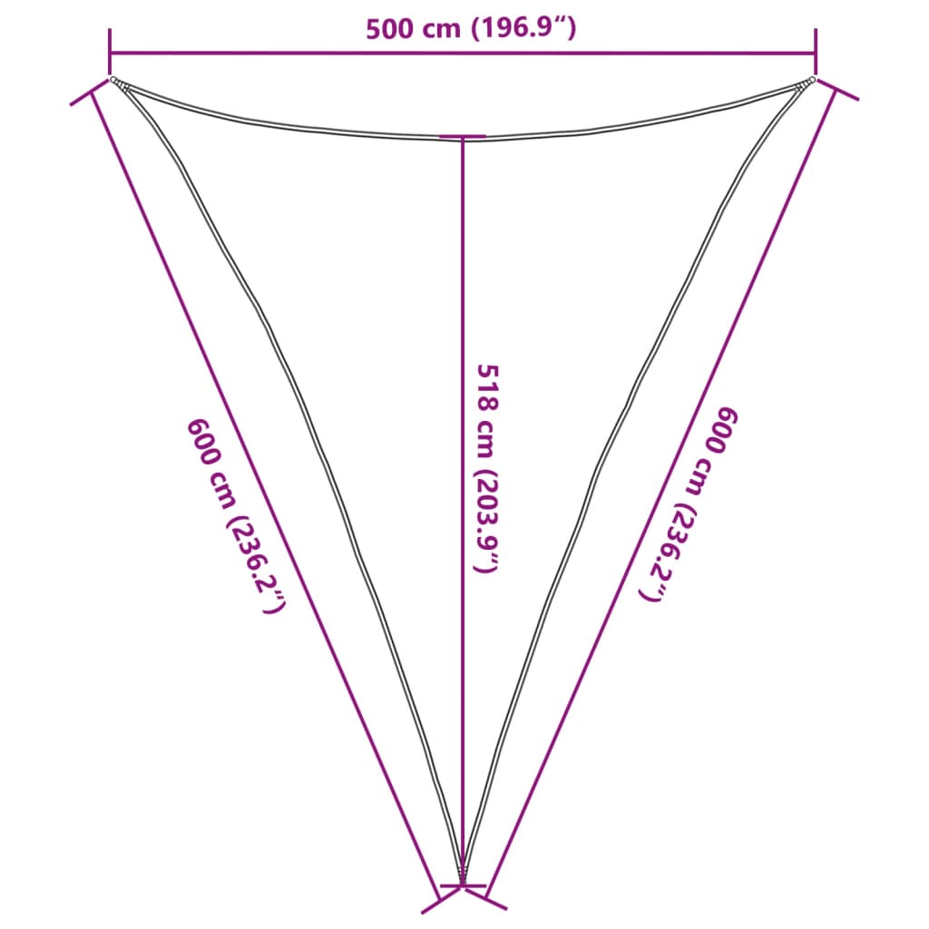 Vela Parasole 160 g/m² Antracite 5x6x6 m in HDPE - homemem39