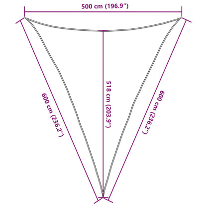 Vela Parasole 160 g/m² Antracite 5x6x6 m in HDPE - homemem39