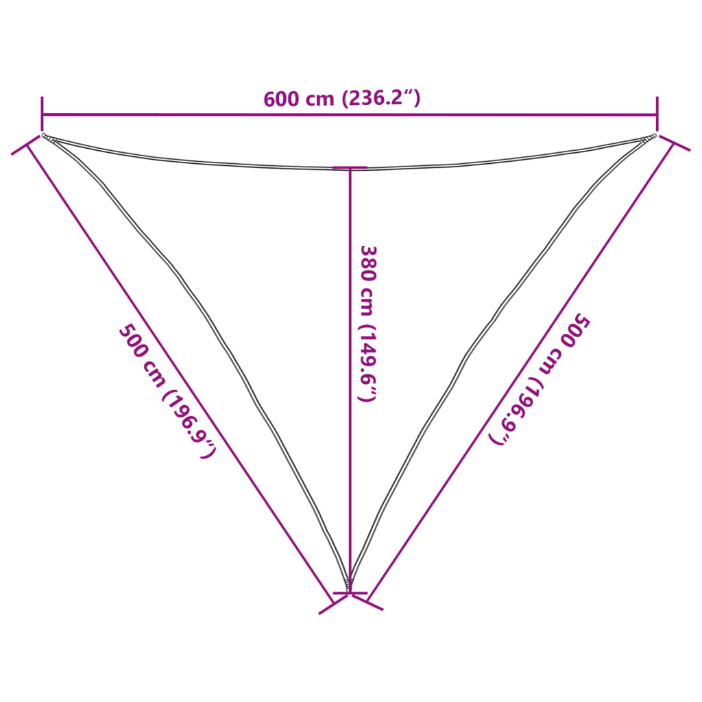 Vela Parasole 160 g/m² Antracite 5x5x6 m in HDPE - homemem39