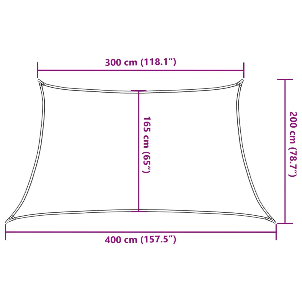 Vela Parasole 160 g/m² Antracite 3/4x2 m in HDPE - homemem39