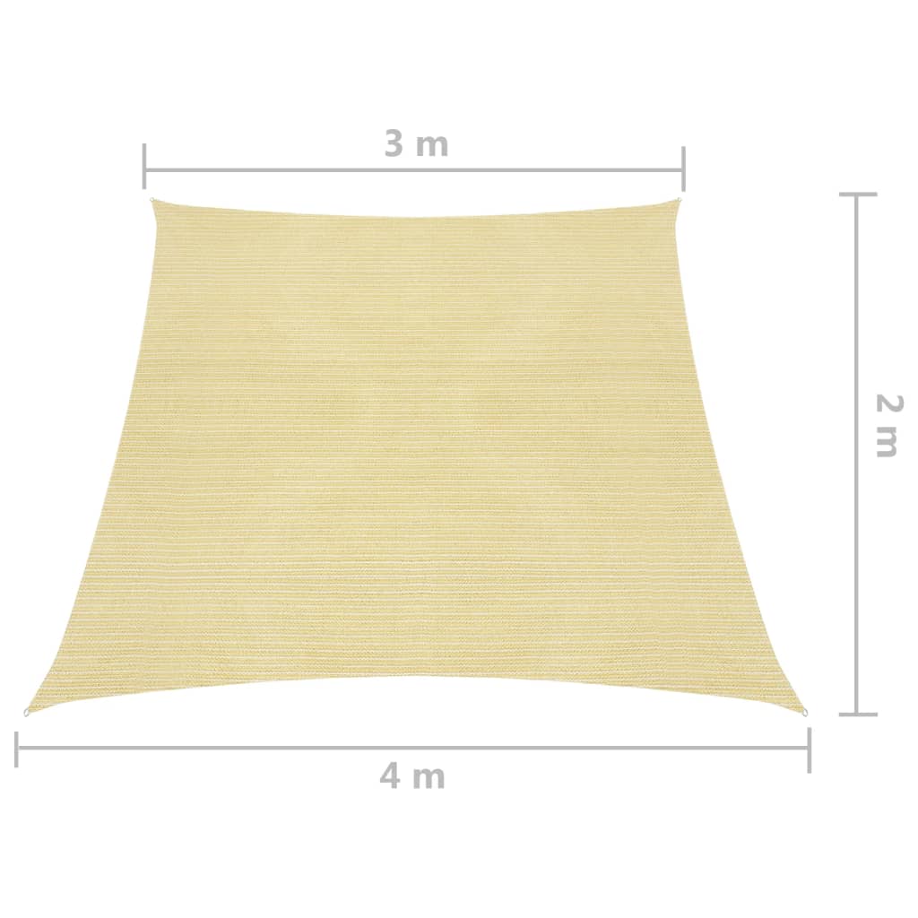 Vela Parasole 160 g/m² Beige 3/4x2 m in HDPE - homemem39