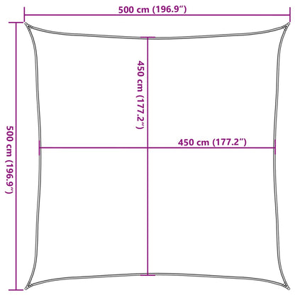 Vela Parasole 160 g/m² Crema 5x5 m in HDPE - homemem39