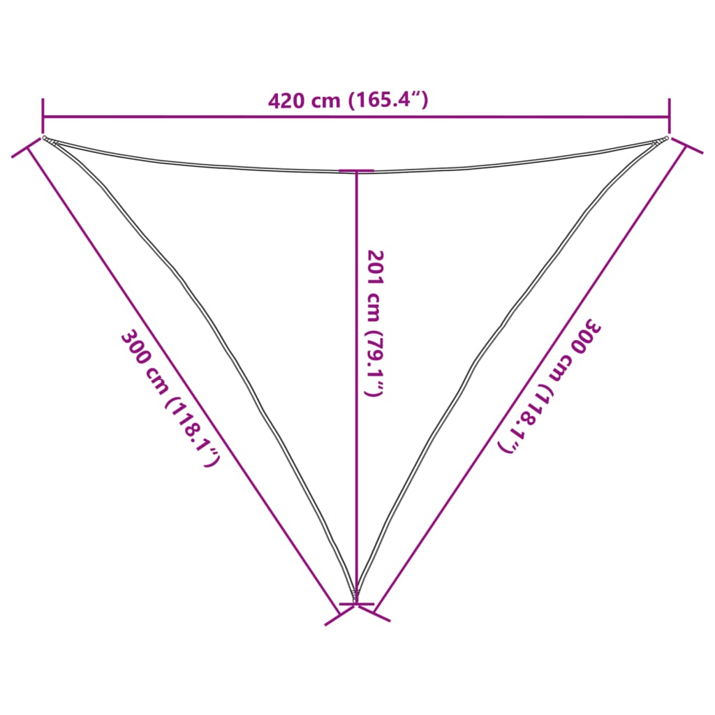 Vela Parasole 160 g/m² Crema 3x3x4,2 m in HDPE - homemem39