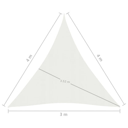 Sonnenschutzsegel 160 g/m² Weiß 3x4x4 m aus HDPE