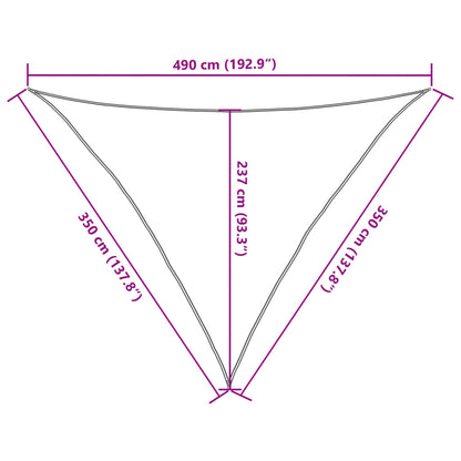 Vela Parasole 160 g/m² Bianca 3,5x3,5x4,9 m in HDPE - homemem39