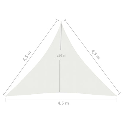 Vela Parasole 160 g/m² Bianca 4,5x4,5x4,5 m in HDPE - homemem39