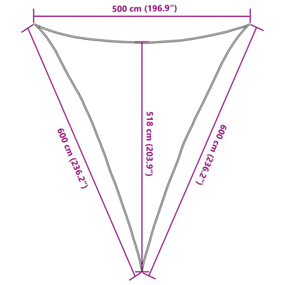 Vela Parasole 160 g/m² Bianca 5x6x6 m in HDPE - homemem39