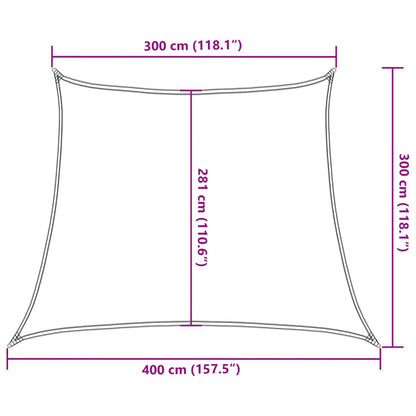 Vela Parasole 160 g/m² Bianca 3/4x3 m in HDPE - homemem39