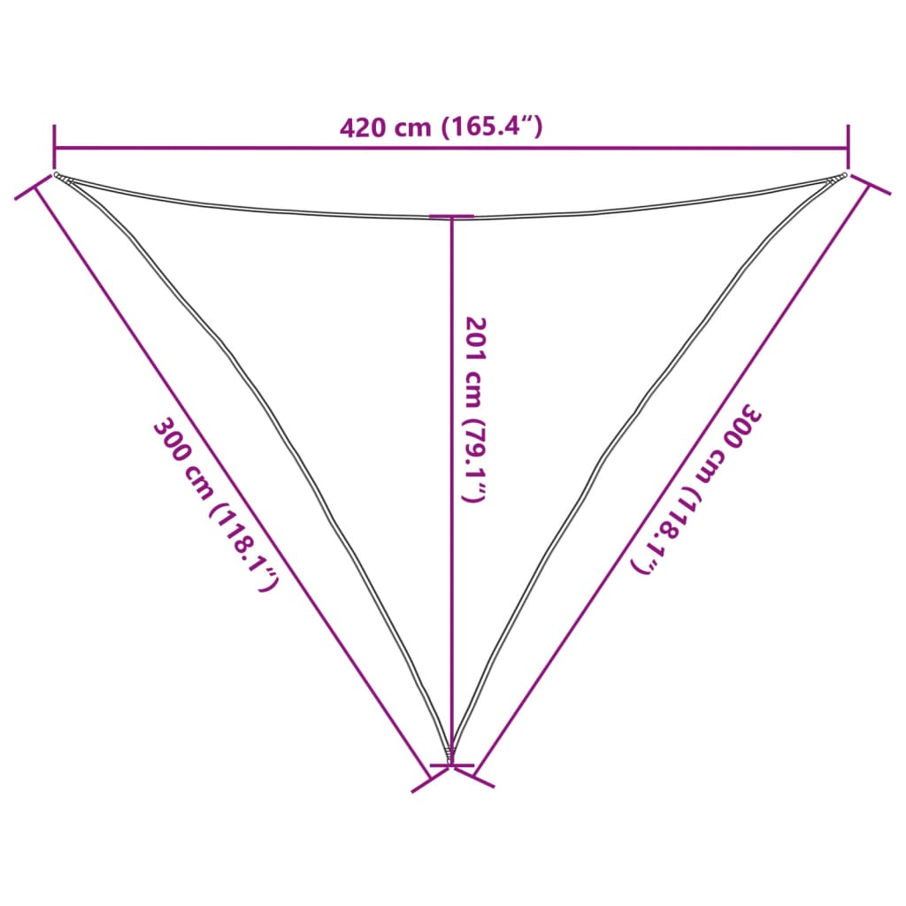 Sonnenschutzsegel 160 g/m² Hellgrün 3x3x4,2 m aus HDPE