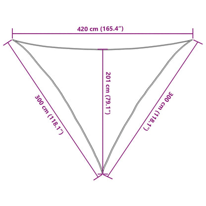 Vela Parasole 160 g/m² Verde Chiaro 3x3x4,2 m in HDPE