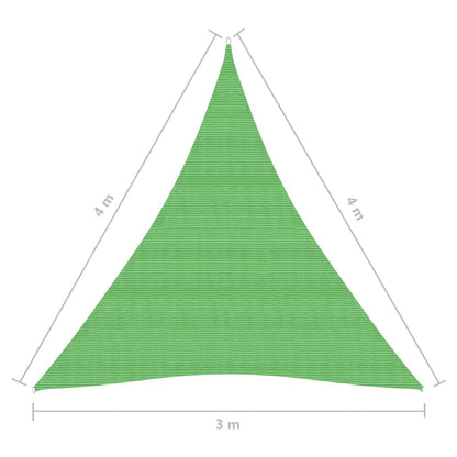 Vela Parasole 160 g/m² Verde Chiaro 3x4x4 m in HDPE - homemem39