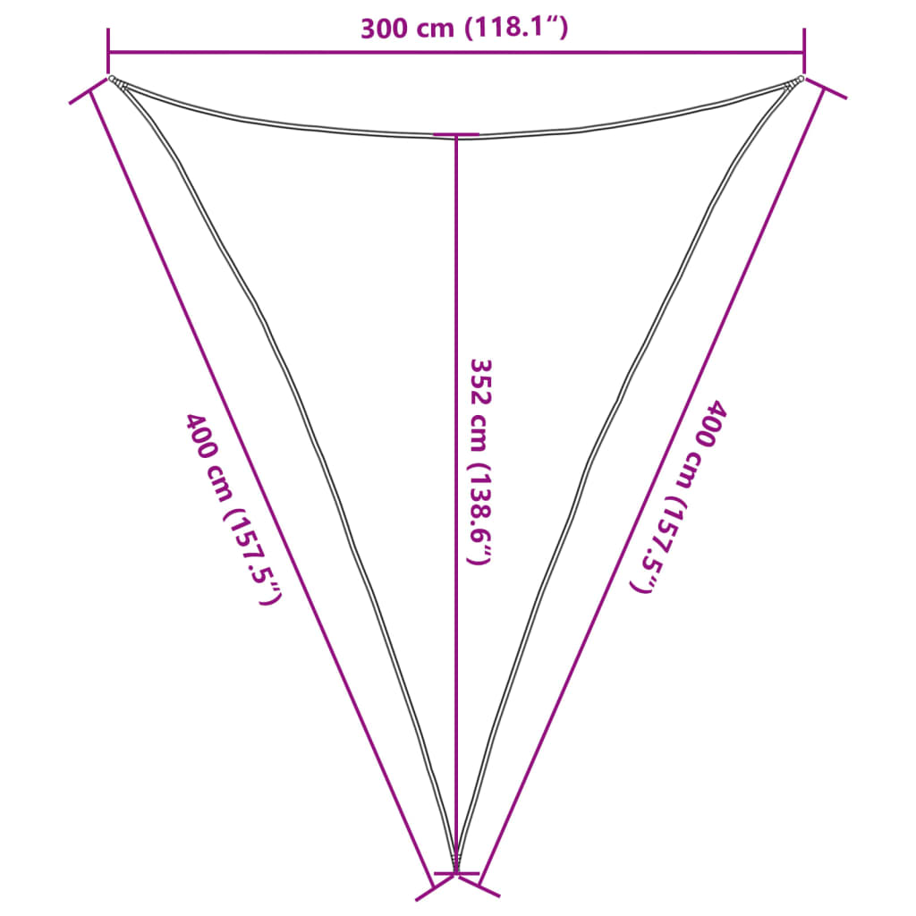 Vela Parasole 160 g/m² Grigio Talpa 3x4x4 m in HDPE