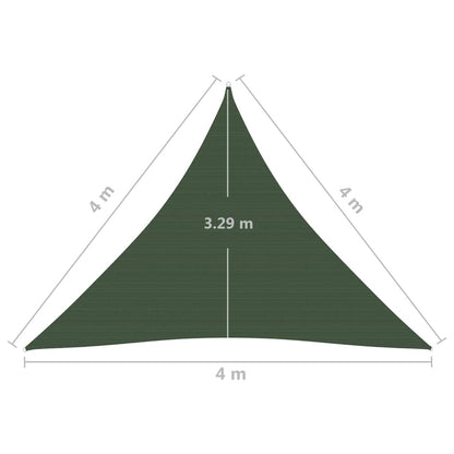 Vela Parasole 160 g/m² Verde Scuro 4x4x4 m in HDPE - homemem39