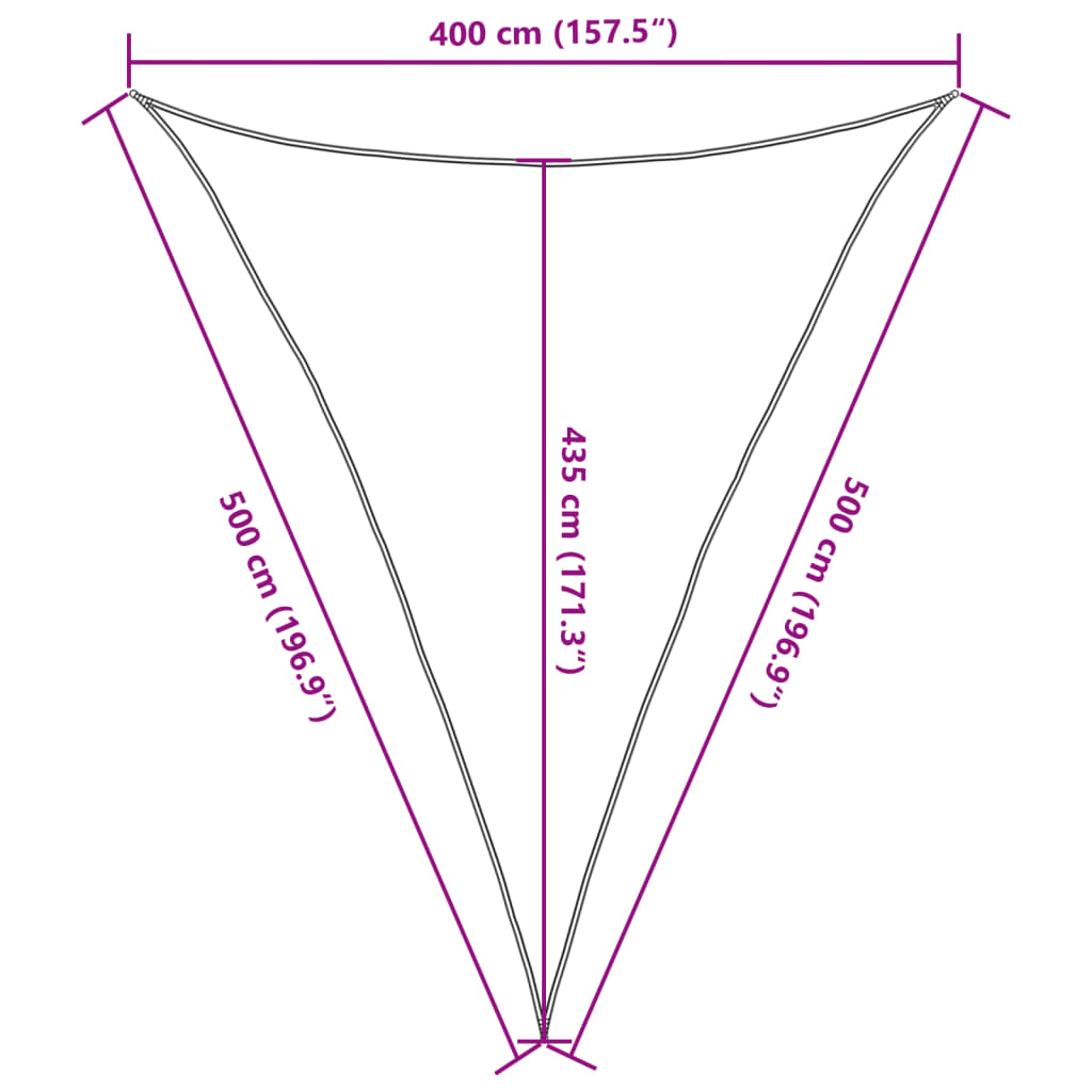 Vela Parasole 160 g/m² Verde Scuro 4x5x5 m in HDPE - homemem39