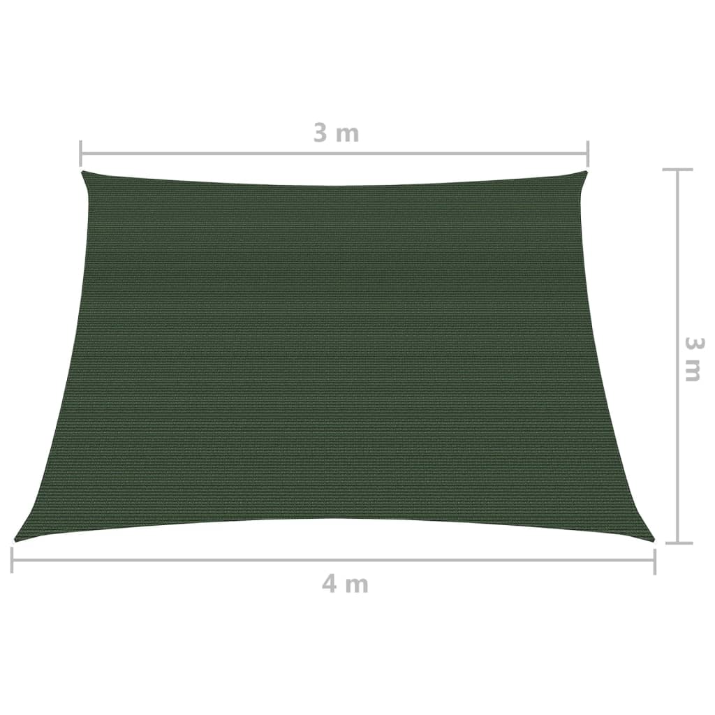 Vela Parasole 160 g/m² Verde Scuro 3/4x3 m in HDPE - homemem39