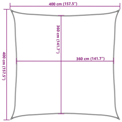 Vela Parasole 160 g/m² Quadrata Blu 4x4 m in HDPE - homemem39