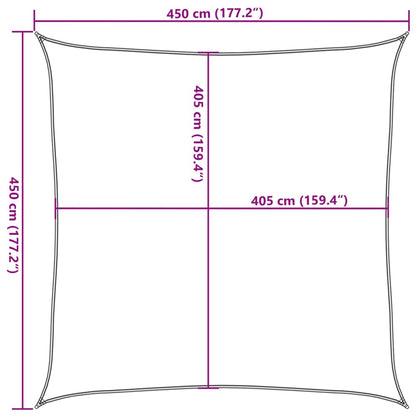 Vela Parasole 160 g/m² Quadrata Blu 4,5x4,5 m in HDPE - homemem39