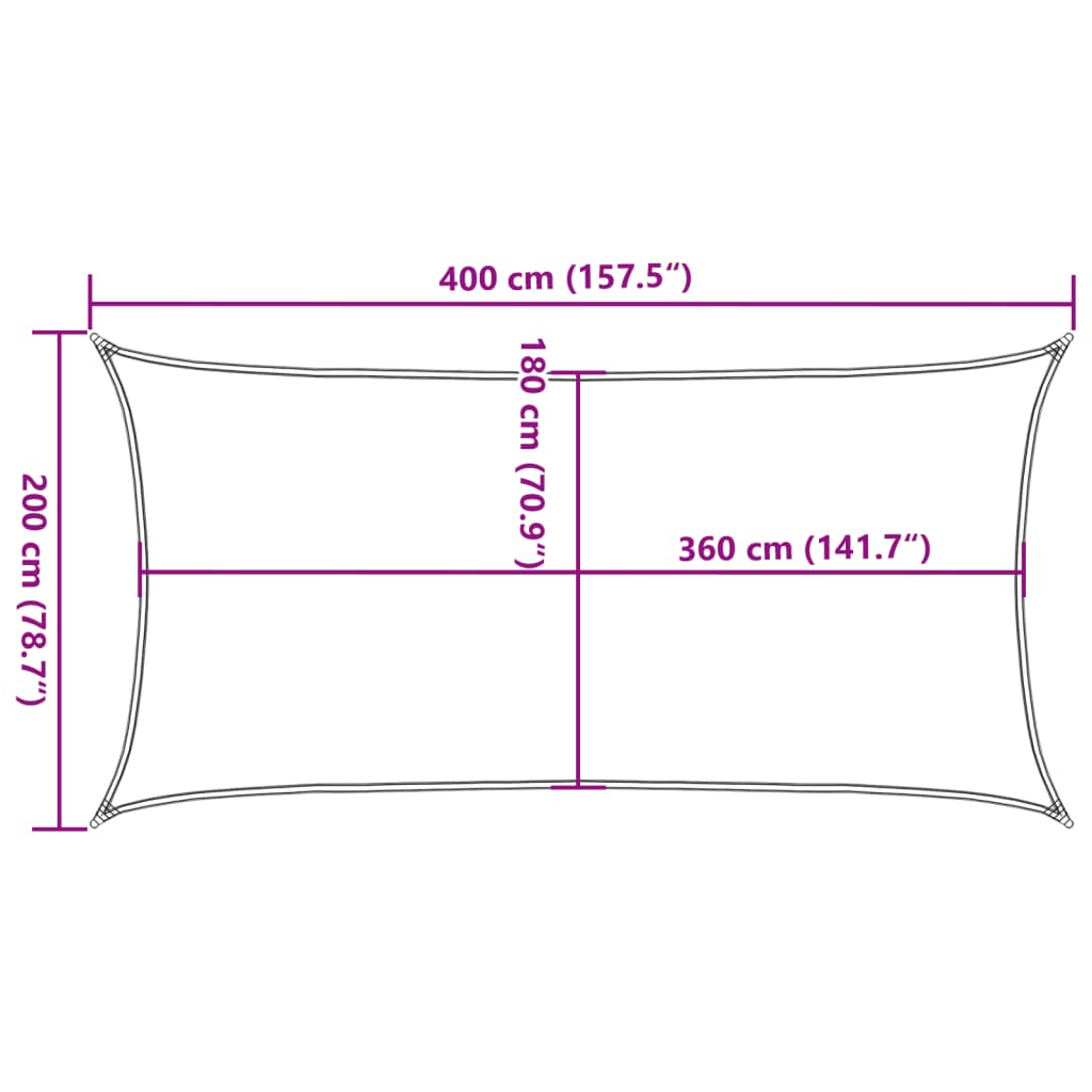 Vela Parasole 160 g/m² Blu 2x4 m in HDPE - homemem39