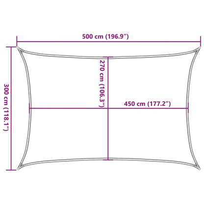 Vela Parasole 160 g/m² Rettangolare Blu 3x5 m in HDPE - homemem39