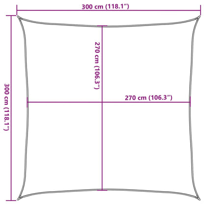 Vela Parasole 160 g/m² Rossa 3x3 m in HDPE - homemem39