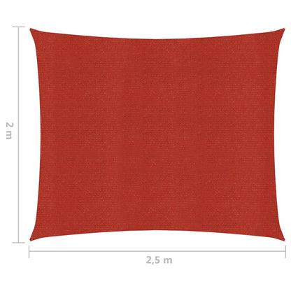 Vela Parasole 160 g/m² Rossa 2x2,5 m in HDPE - homemem39