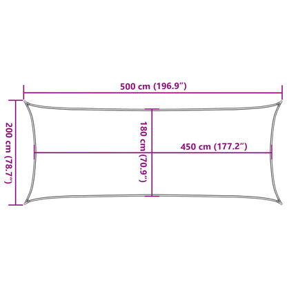 Vela Parasole 160 g/m² Rossa 2x5 m in HDPE - homemem39