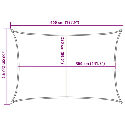 Vela Parasole 160 g/m² Rossa 2,5x4 m in HDPE - homemem39