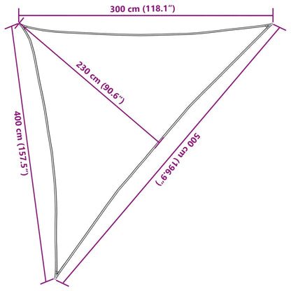 Vela Parasole 160 g/m² Nera 3x4x5 m in HDPE - homemem39