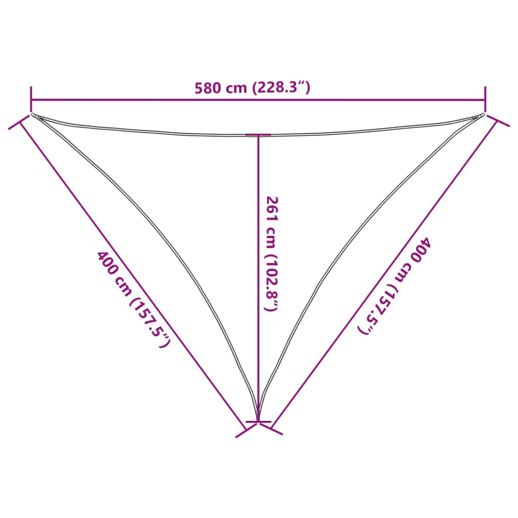 Vela Parasole 160 g/m² Nera 4x4x5,8 m in HDPE - homemem39