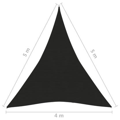 Vela Parasole 160 g/m² Nera 4x5x5 m in HDPE - homemem39