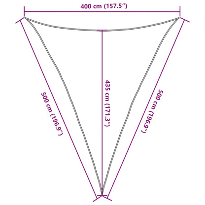 Vela Parasole 160 g/m² Nera 4x5x5 m in HDPE - homemem39