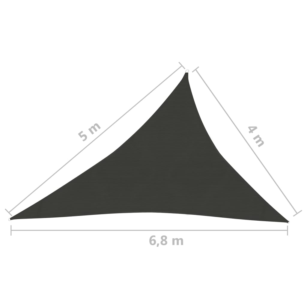 Vela Parasole 160 g/m² Nera 4x5x6,8 m in HDPE - homemem39