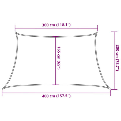 Vela Parasole 160 g/m² Nera 3/4x2 m in HDPE - homemem39