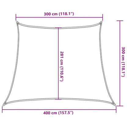 Vela Parasole 160 g/m² Nera 3/4x3 m in HDPE - homemem39