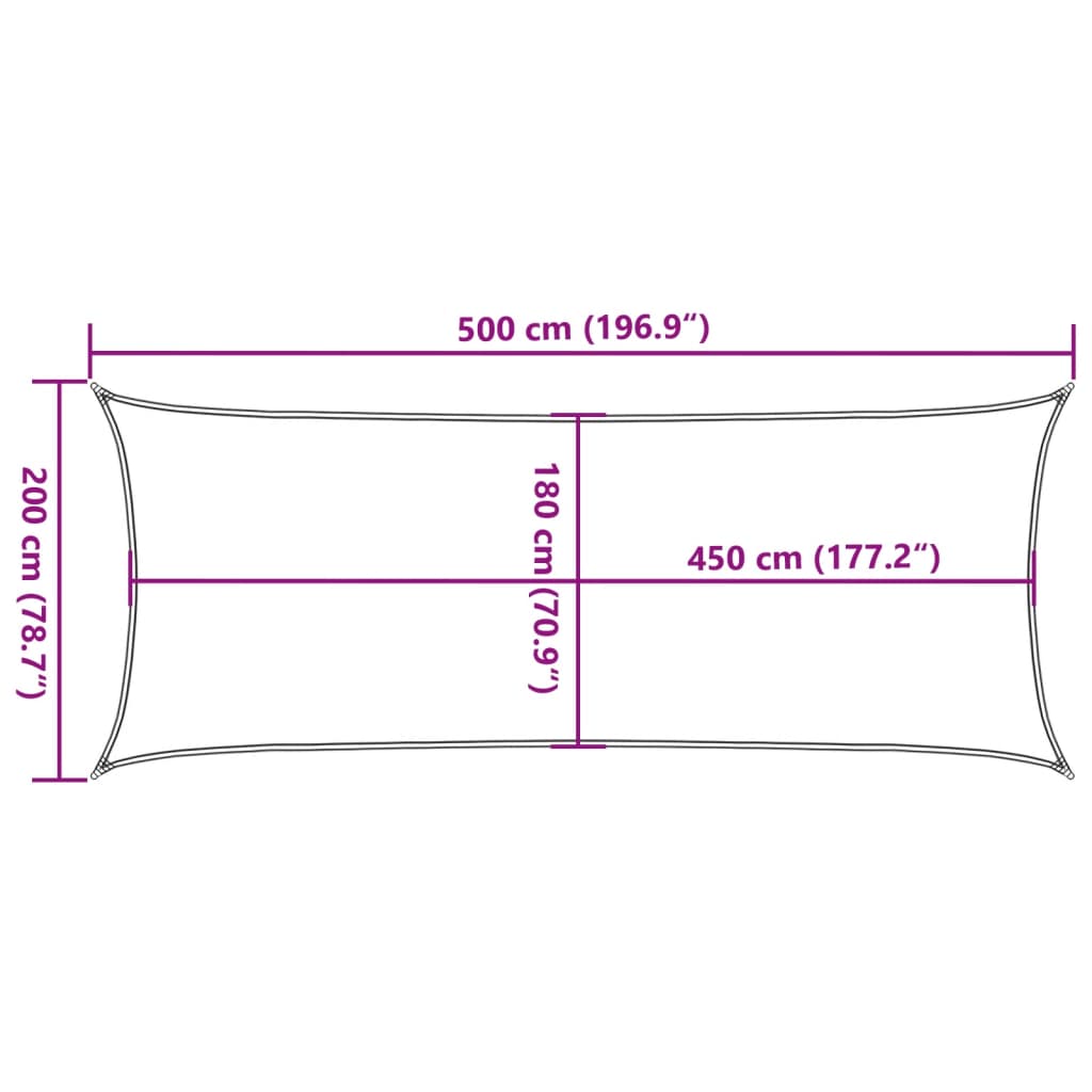 Vela Parasole 160 g/m² Marrone 2x5 m in HDPE - homemem39