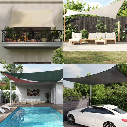 Sunshade Sail 160 g/m² Brown 2.5x4.5 m in HDPE