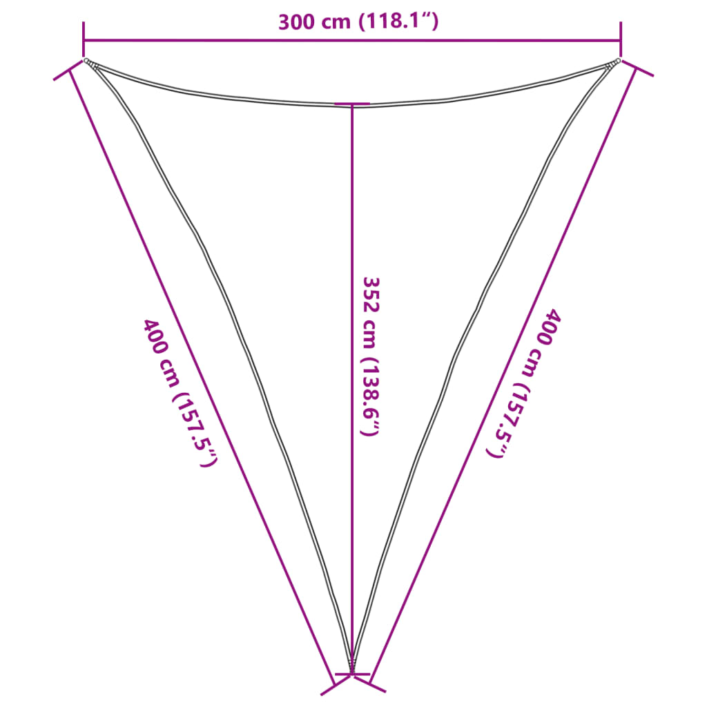 Vela Parasole 160 g/m² Marrone 3x4x4 m in HDPE - homemem39