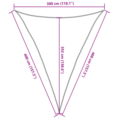 Vela Parasole 160 g/m² Marrone 3x4x4 m in HDPE - homemem39