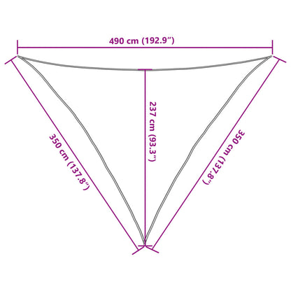 Vela Parasole 160 g/m² Marrone 3,5x3,5x4,9 m in HDPE - homemem39