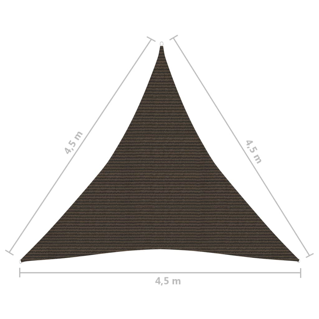 Vela Parasole 160 g/m² Marrone 4,5x4,5x4,5 m in HDPE - homemem39